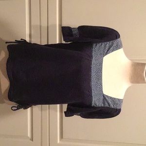 BLUE WILLI’S NAVY LINEN & COTTON KNIT TOP